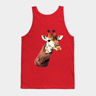 Giraffe wearing a turtleneck funny Tank Top